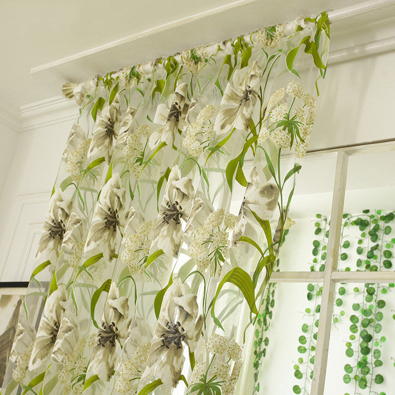 Floral Sheer Curtains