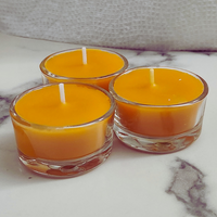 Glass tea light candles