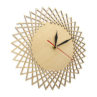 Abstract Geometric Wooden Wall Clock