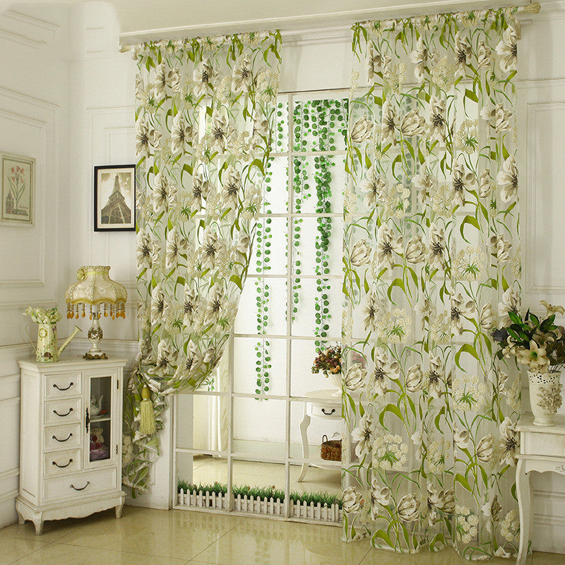 Floral Sheer Curtains