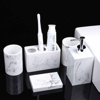 Marble Resin Bathroom Set