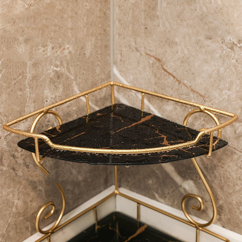 Light Luxury Triangle Bathroom Storage Shelf