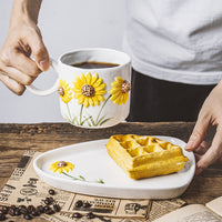 Sunflower Hand Painted Cup & Saucer