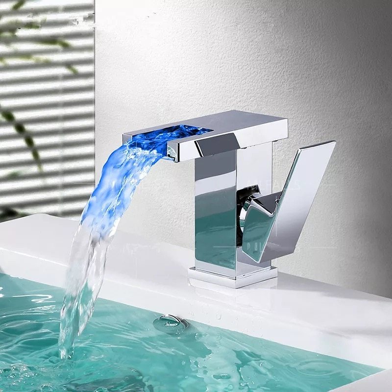 Luminous Waterfall Bathroom Faucet