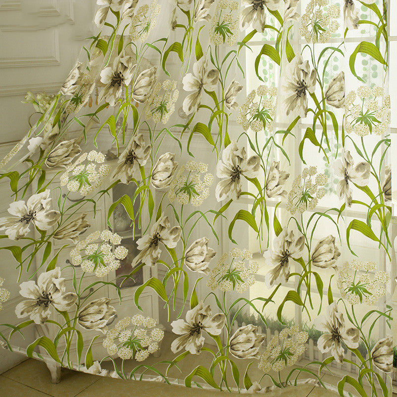 Floral Sheer Curtains