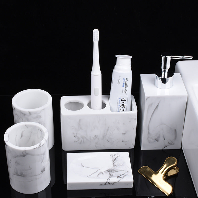 Marble Resin Bathroom Set