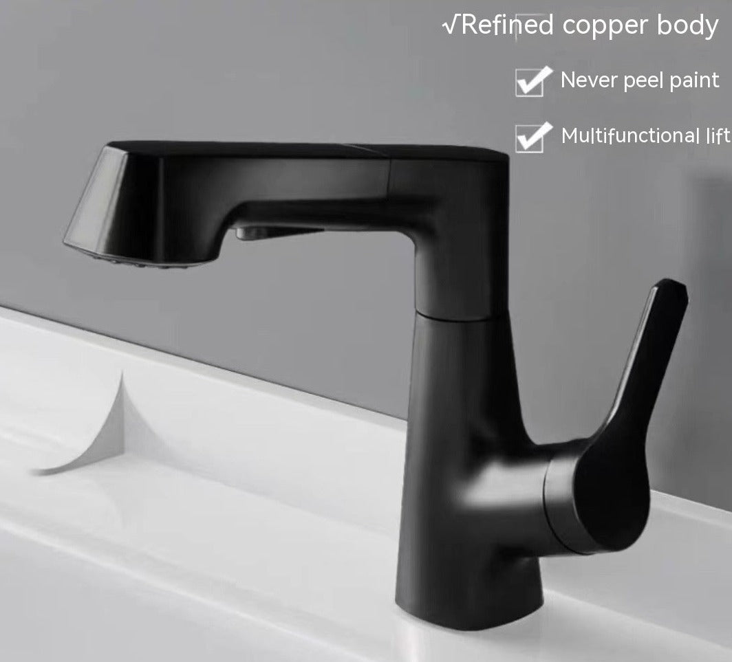 Adjustable Pull-out Bathroom Faucet