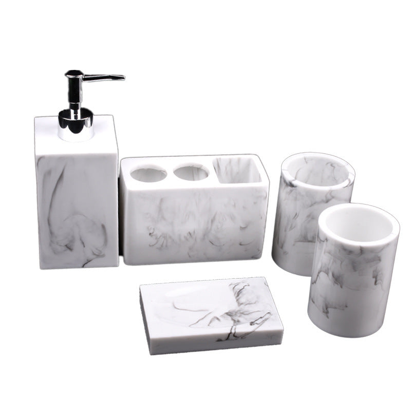 Marble Resin Bathroom Set