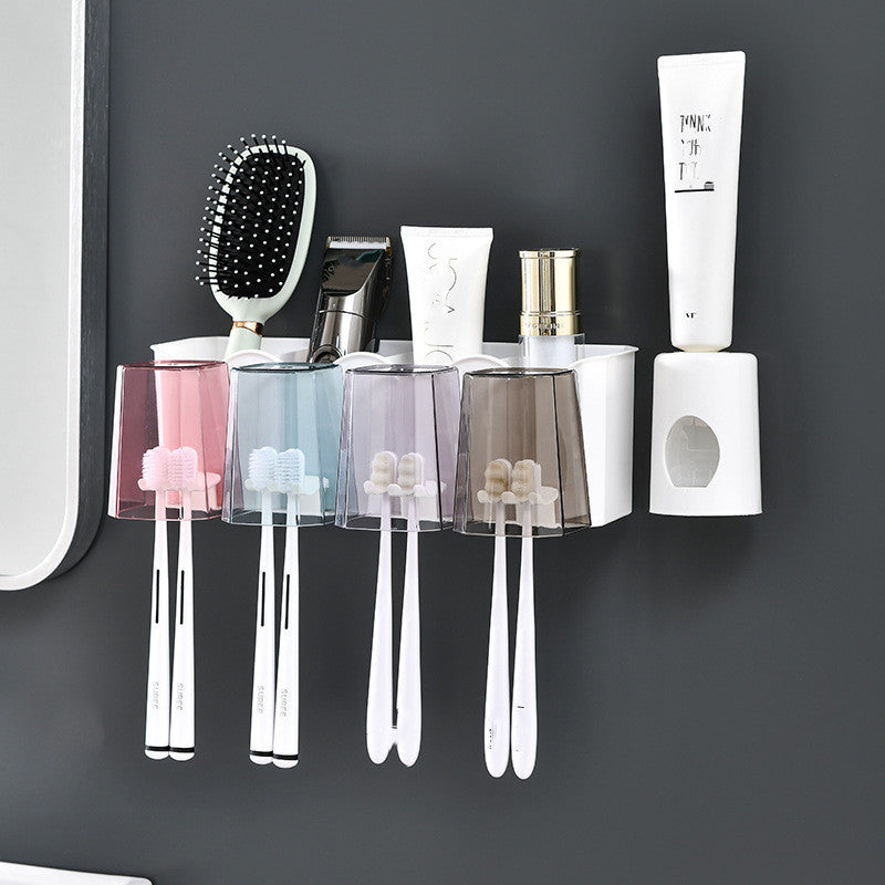 Wall-mounted Non-Punch Toothbrush Holder Set