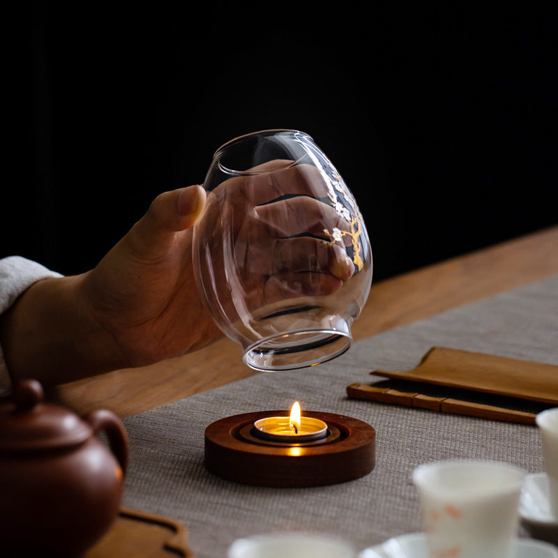 Transparent Glass Candle Holder