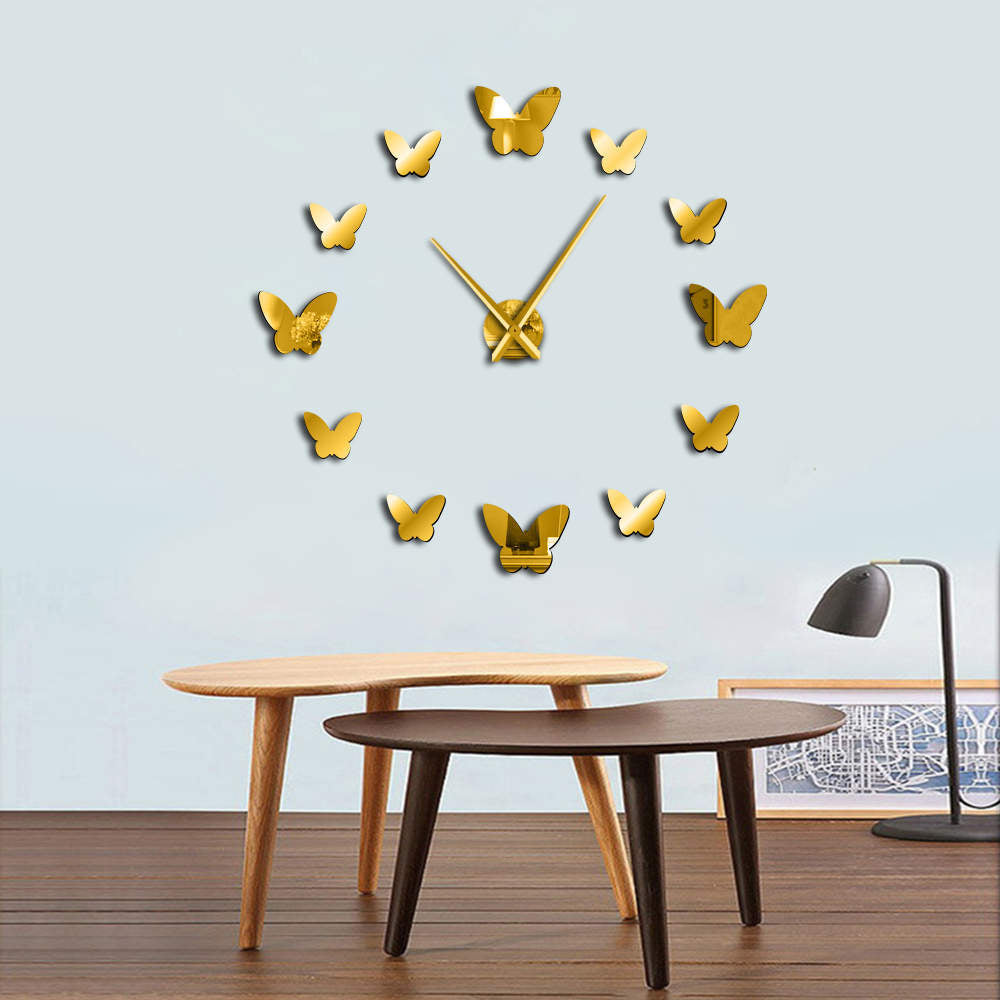 3D Reflective Butterfly Clock