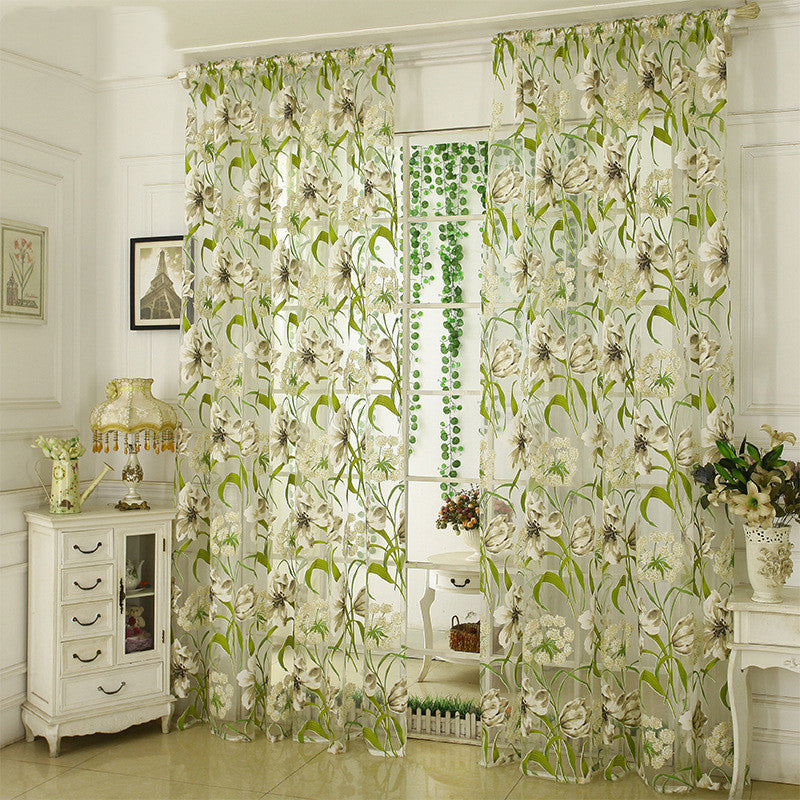 Floral Sheer Curtains