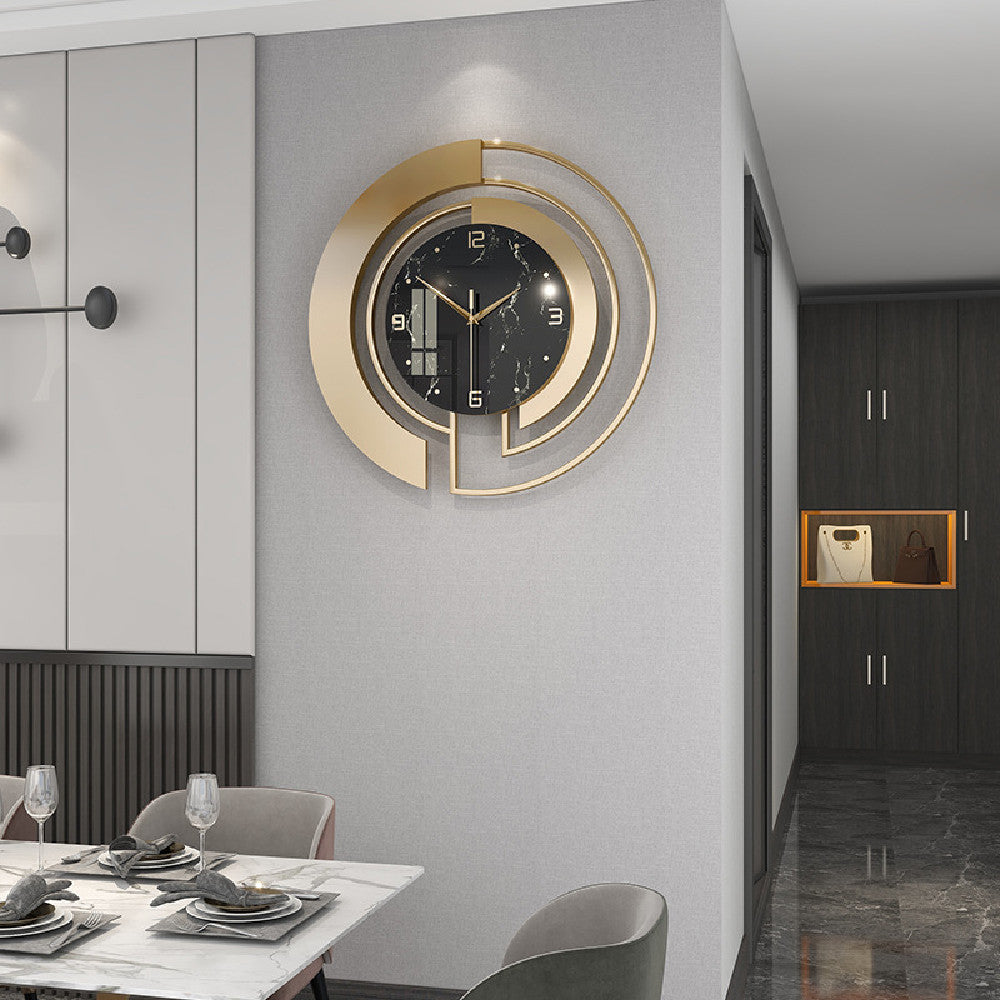 Golden Horizon Wall Clock