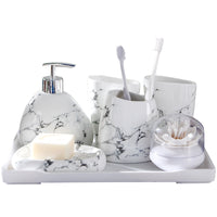 Opaline Marble Bathroom Set