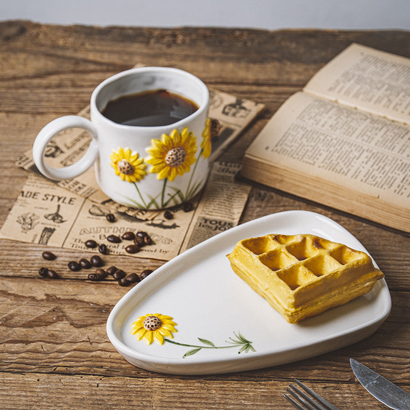 Sunflower Hand Painted Cup & Saucer