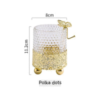 Electroplated Gold Lace Base Glass Candle Holder