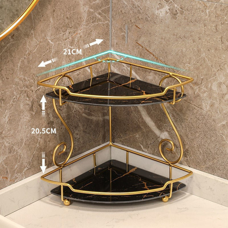 Light Luxury Triangle Bathroom Storage Shelf