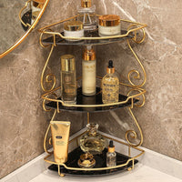 Light Luxury Triangle Bathroom Storage Shelf