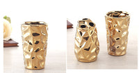 Golden Glimmer Ceramic Bathroom Set