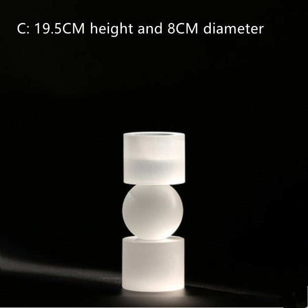 Crystal Frosted Candle Holder